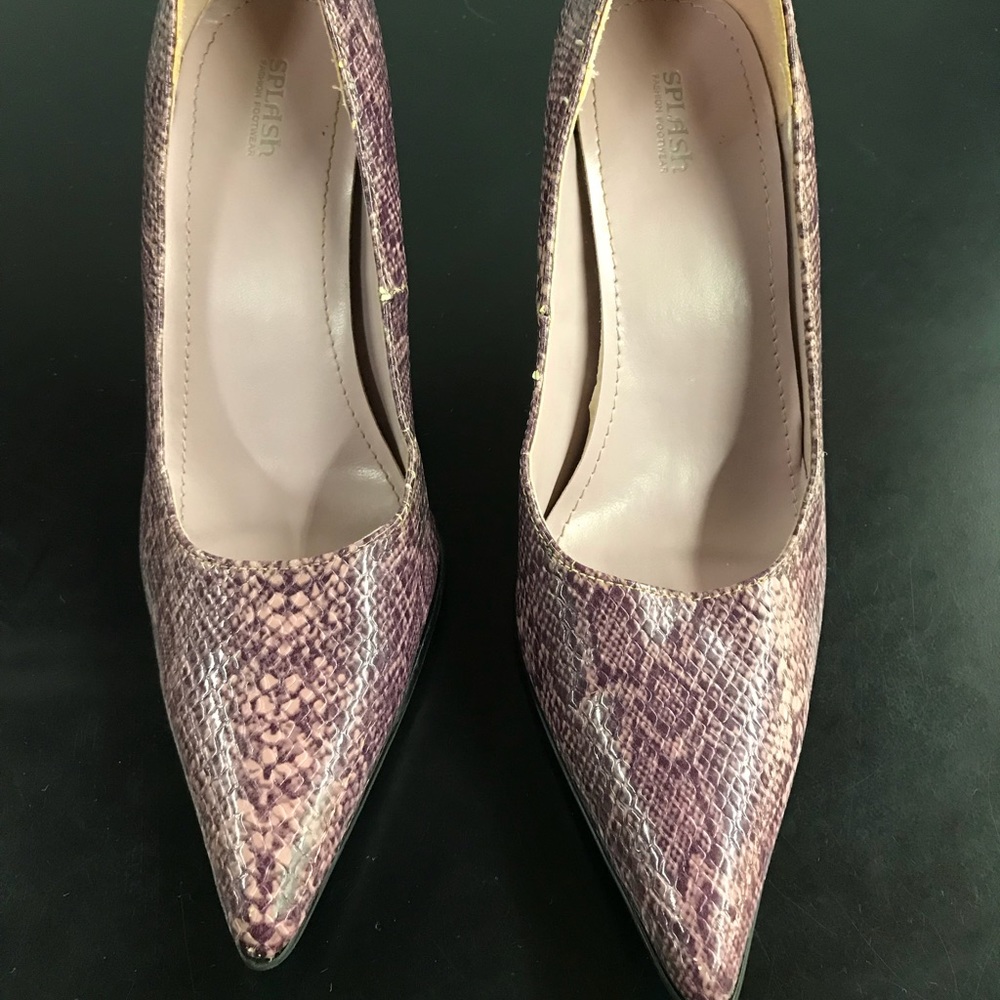 Purple snake heels
